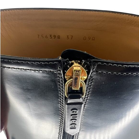 Gucci Interlocking GG Chain Patent Leather Knee Boots - Picture 14 of 16